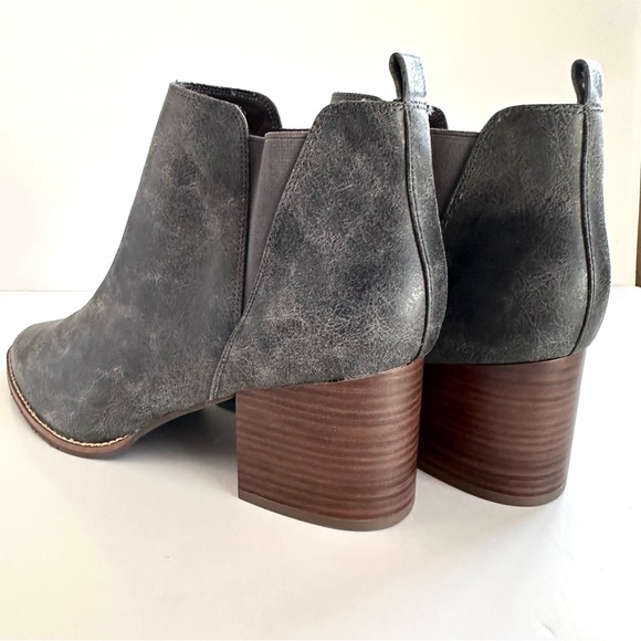 BC BORN IN CALIF DEPTH MARBLED FAUX NUBUCK POINTED-TOE BLOCK HEEL ANKLE BOOT Sz9 - Picture 7 of 14